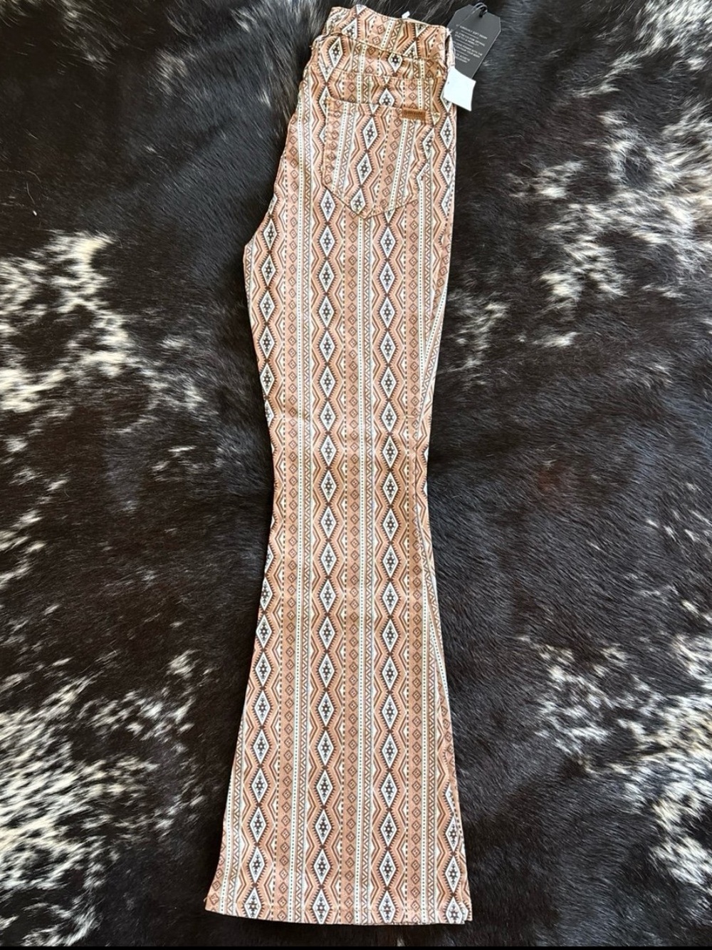 Brown Aztec button flare - Picture 2 of 3